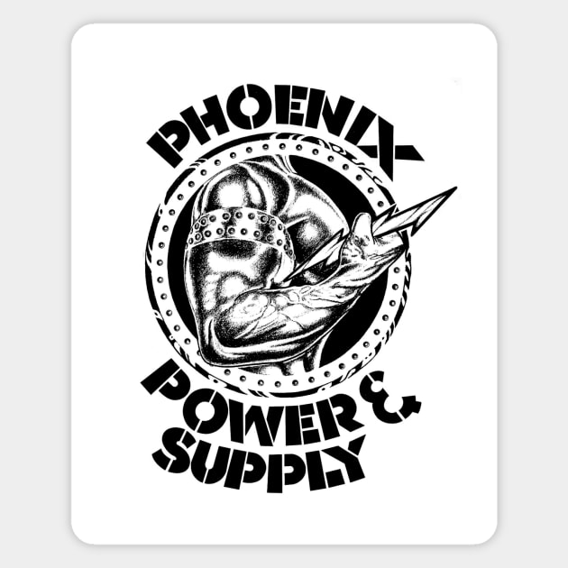 Phoenix Power & Supply Gay LGBT Retro Vintage Magnet by WearingPride